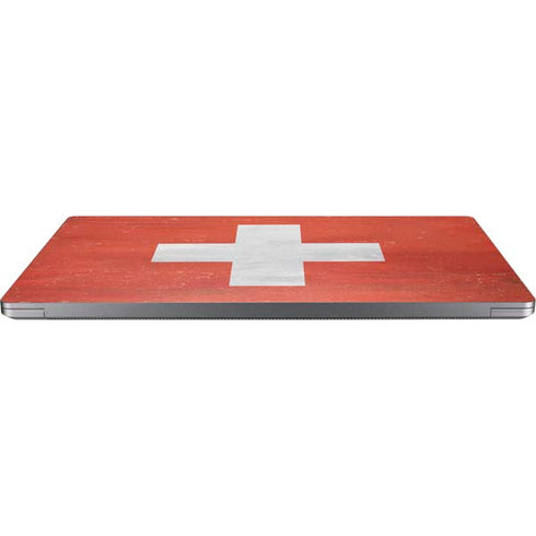 Switzerland Flag Distressed Universal Laptop 16in (13 x 9.4in) Skin